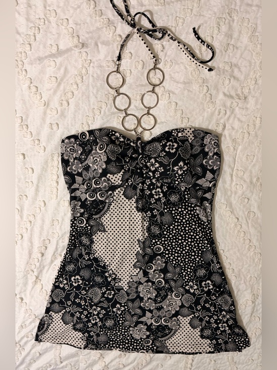 Self Esteem Dresses & Skirts - Vintage Self Esteem Y2K Halter Top with Metal Rings & Built in Padding